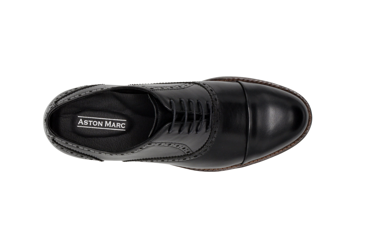 Monaco Cap Toe Dress Shoes - Black