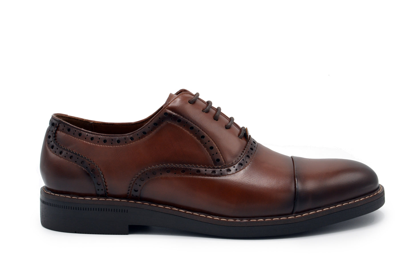 Monaco Cap Toe Dress Shoes - Tan