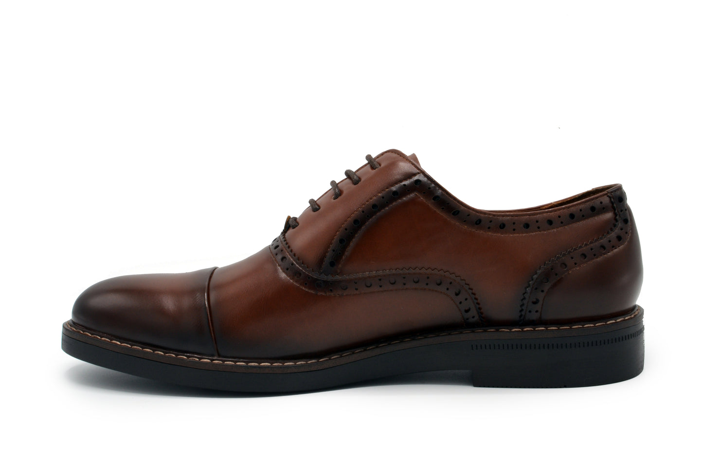 Monaco Cap Toe Dress Shoes - Tan
