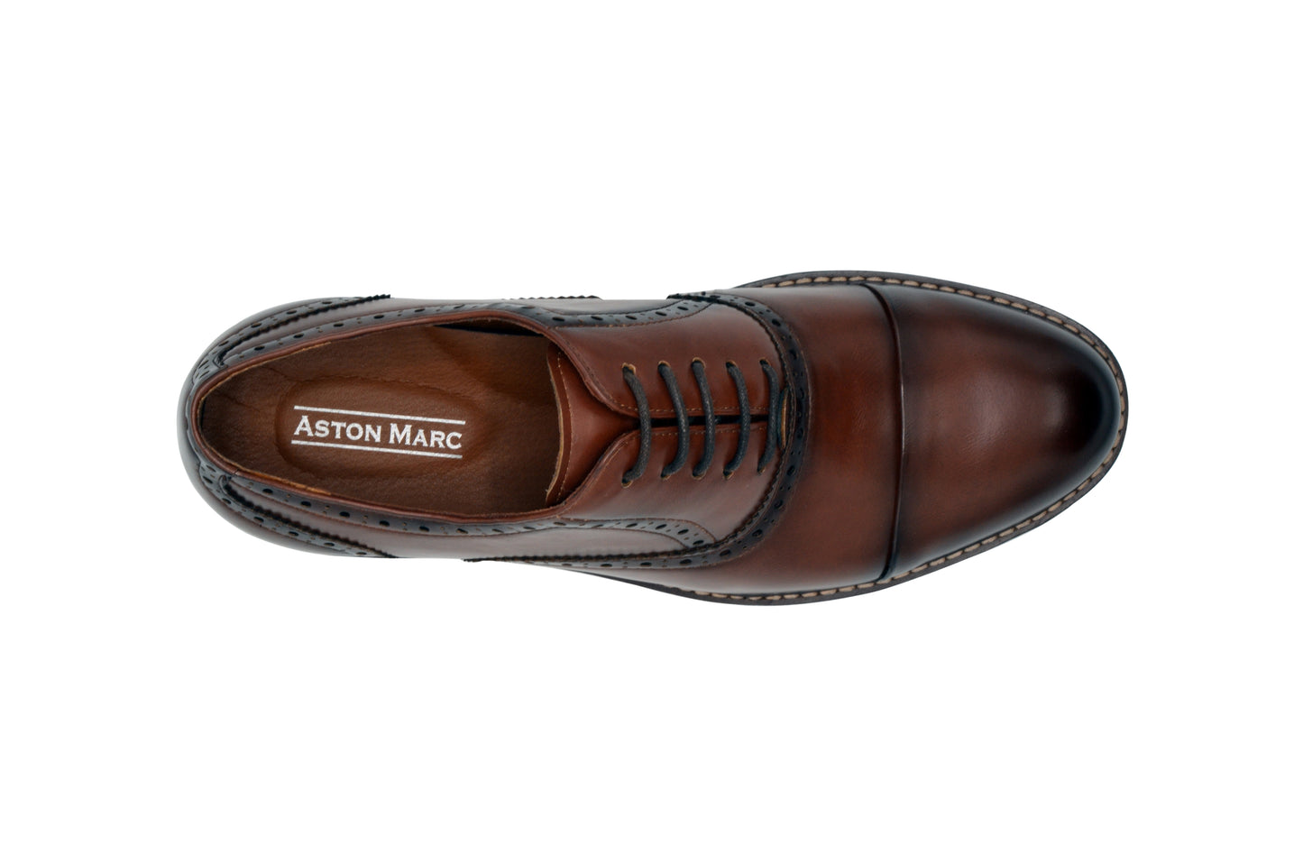 Monaco Cap Toe Dress Shoes - Tan