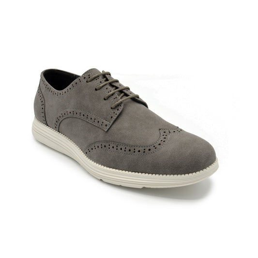 Lark Wingtip Oxford Shoes - Grey