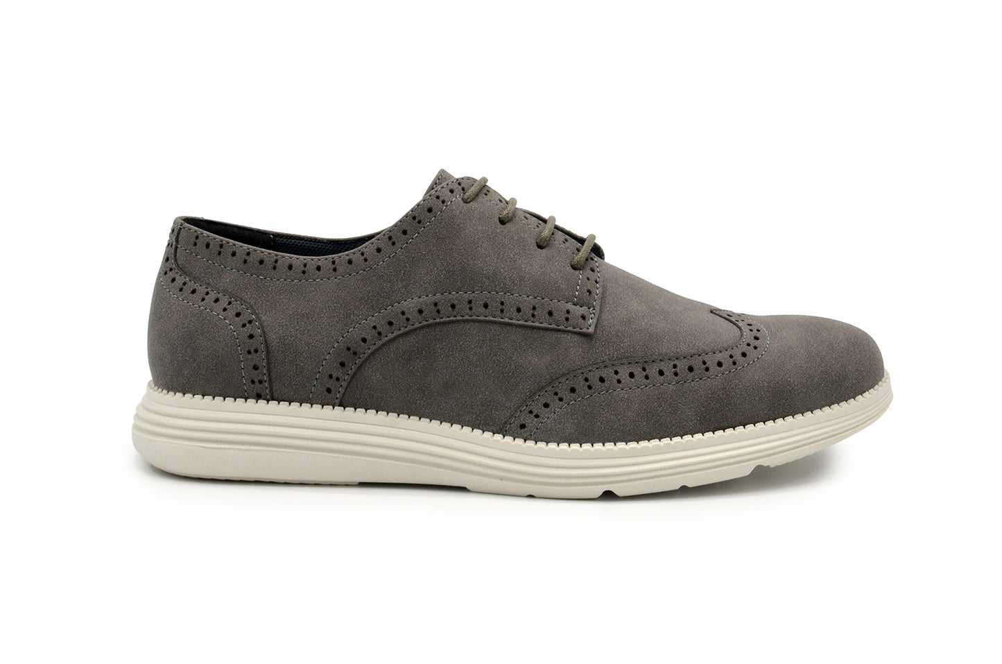 Lark Wingtip Oxford Shoes - Grey