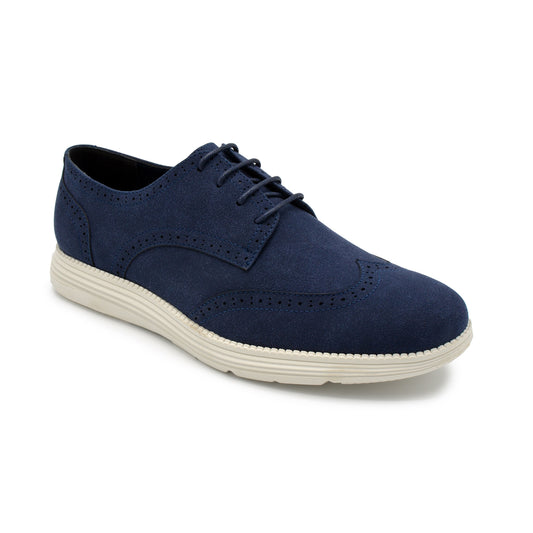 Lark Wingtip Oxford Shoes - Navy