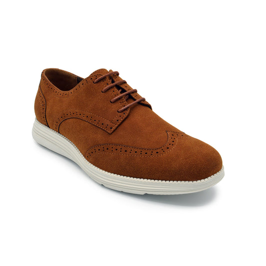 Lark Wingtip Oxford Shoes - Tan